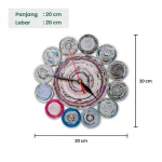 Jam Dinding Kertas Koran Warna Asli (Mesin Jam Aktif) | Prakarya Kerajinan Jam Dinding - Image 3