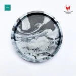 Notic Coaster form recycled plastic waste tatakan gelas serba guna plastik daur ulang Abu Hitam