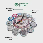 Jam Dinding Kertas Koran Warna Asli (Mesin Jam Aktif) | Prakarya Kerajinan Jam Dinding - Image 4