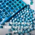 Manik manik plastik daur ulang 8mm bulat recycled plastic beads by notic cocok untuk kerajinan tangan gelang kalung gantungan kunci dll