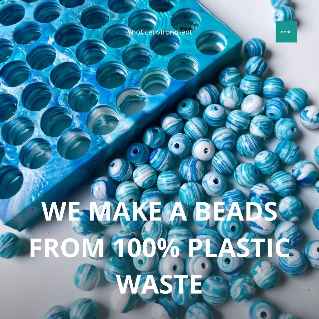 id-11134207-7ras8-m63i10m056s898 Manik manik plastik daur ulang 8mm bulat recycled plastic beads by notic cocok untuk kerajinan tangan gelang kalung gantungan kunci dll - Image 1