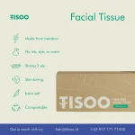 TISOO Premium Bamboo Facial Tissue 100s'3ply (5 Packs) Tisu Wajah Bambu / Soft & Natural - Image 3