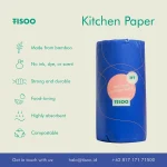 TISOO Premium Bamboo Kitchen Towel Tissue Paper 100s'2ply (1 Roll) Tisu Dapur Bambu / Food Safe - Image 3